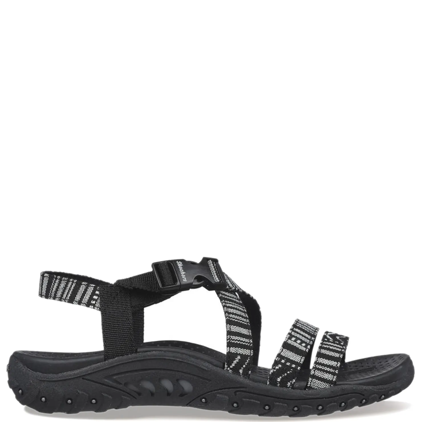 Outdoor & Hiking*Skechers Women's , Reggae - Trail On By Sandal Black/White