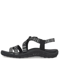Outdoor & Hiking*Skechers Women's , Reggae - Trail On By Sandal Black/White
