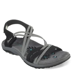 Women's , Reggae Slim - Takes Two Sandal - Wide Width|Skechers Outlet