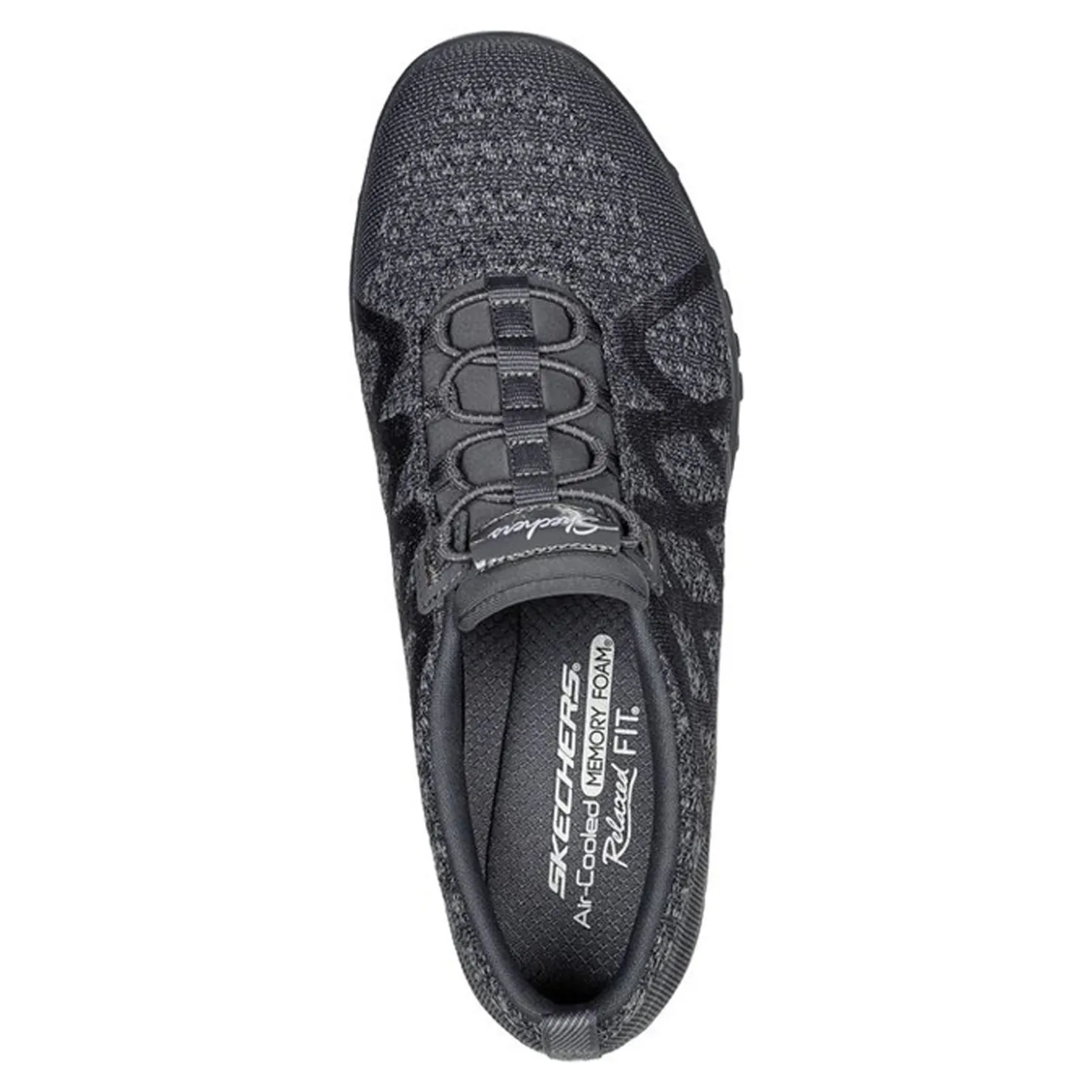 Walking*Skechers Women's , Relaxed Fit: Breathe-Easy - Infi-Knity Sneaker Charcoal