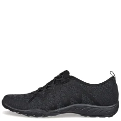 Walking*Skechers Women's , Relaxed Fit: Breathe-Easy - Infi-Knity Sneaker - Wide Width Black