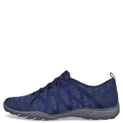 Walking*Skechers Women's , Relaxed Fit: Breathe-Easy - Infi-Knity Sneaker - Wide Width Navy