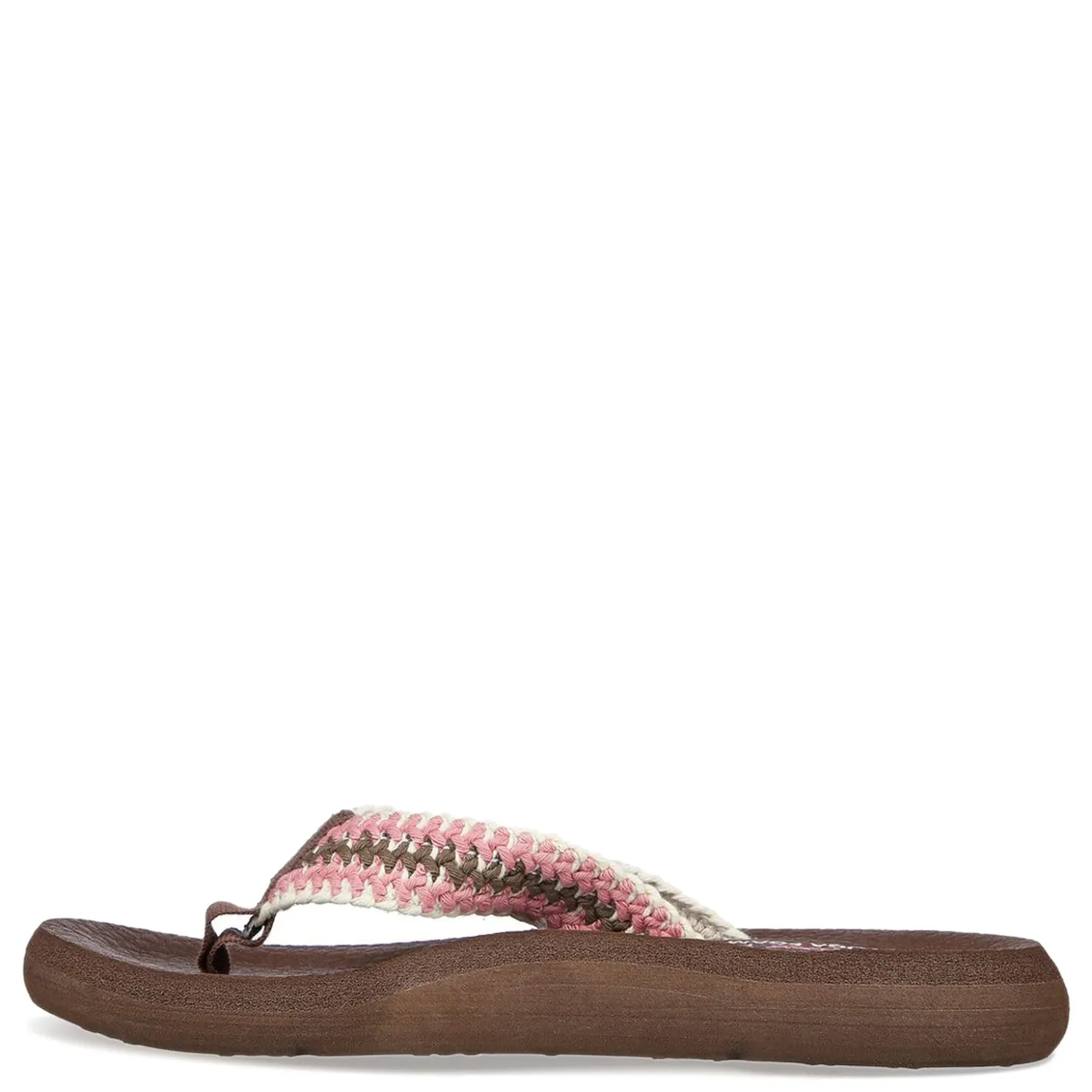 Flip Flops*Skechers Women's , Relaxed Fit: Asana - Bloom Crush Sandal Brown Multi