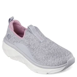 Walking*Skechers Women's , Relaxed Fit: D'Lux Walker 2.0 - Bold State Sneaker Grey Pink