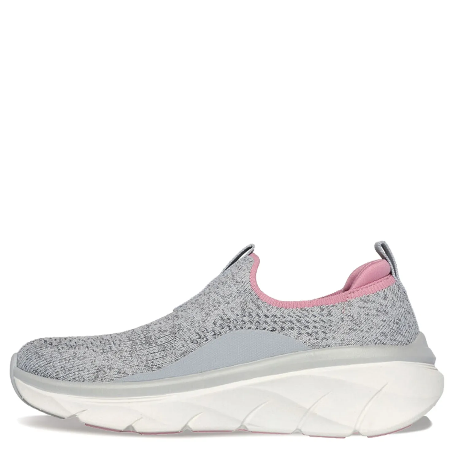 Walking*Skechers Women's , Relaxed Fit: D'Lux Walker 2.0 - Bold State Sneaker Grey Pink