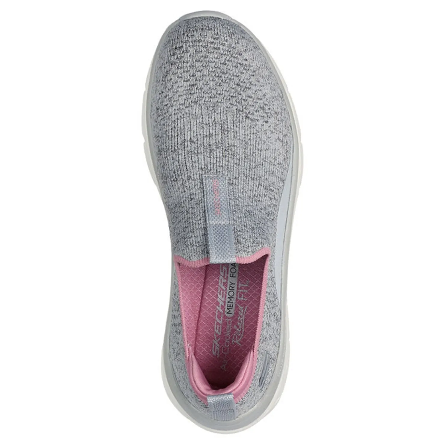 Walking*Skechers Women's , Relaxed Fit: D'Lux Walker 2.0 - Bold State Sneaker Grey Pink