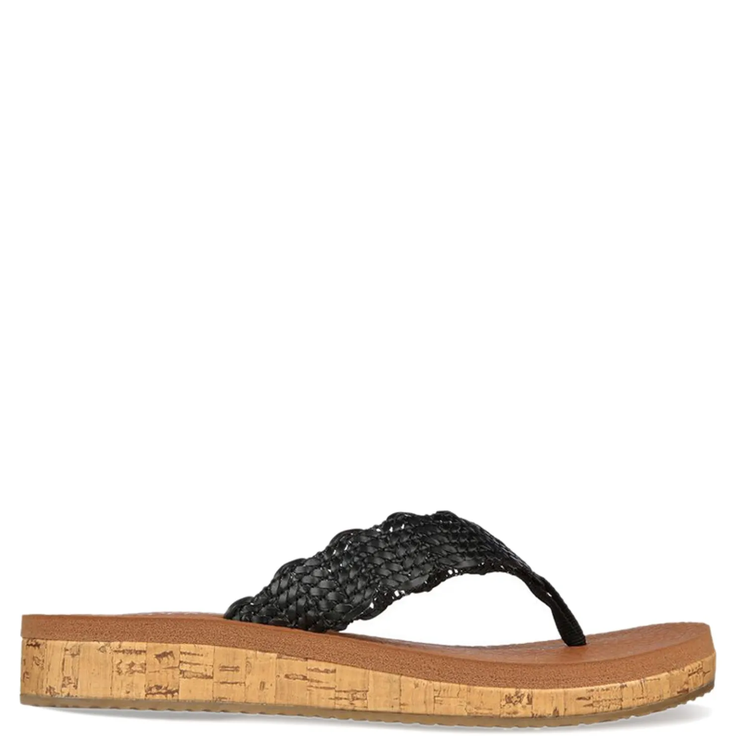 Flip Flops*Skechers Women's , Sandcomber Sandal Black