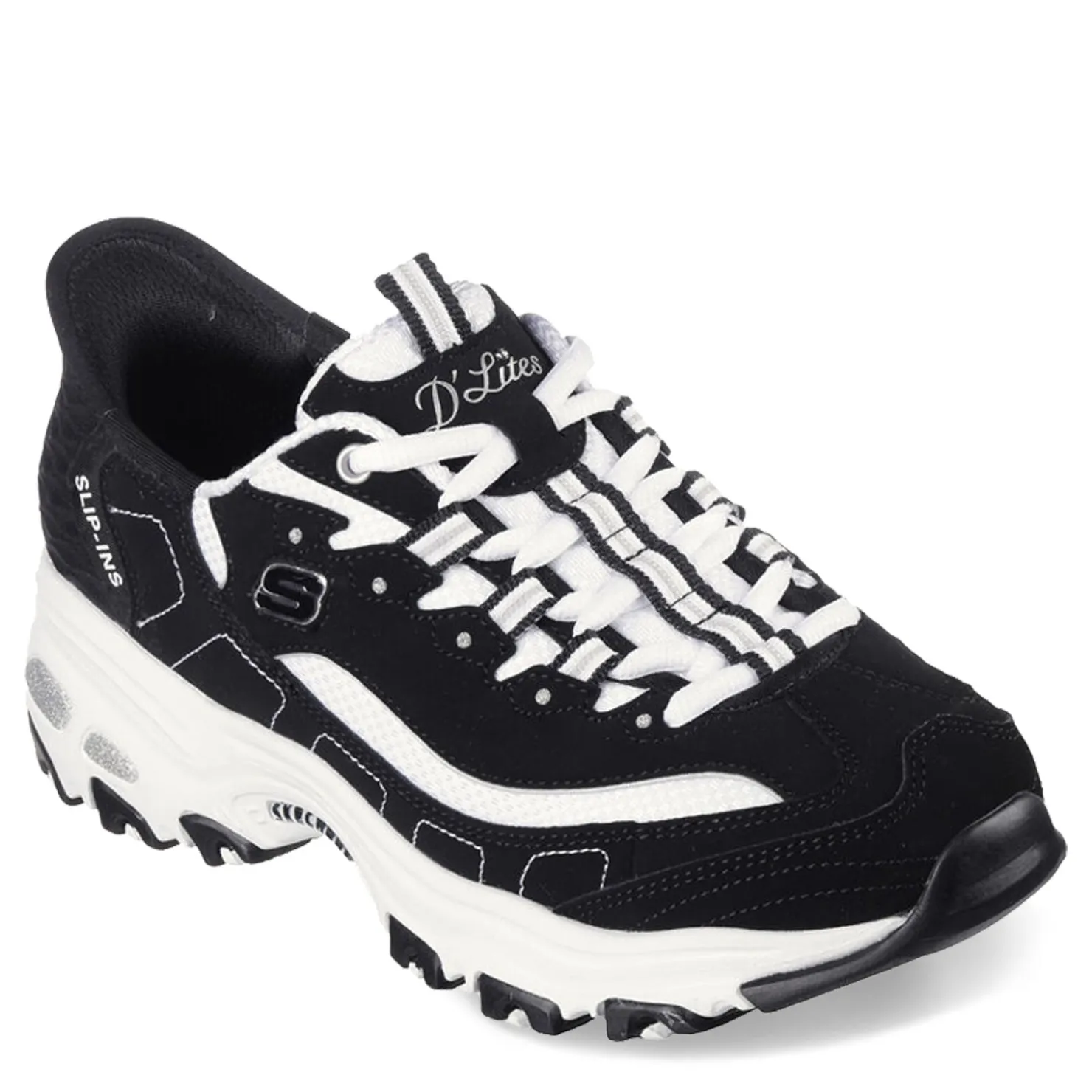 Fashion & Street*Skechers Women's , Slip-ins: D'Lites - New Classic Sneaker Black Wht