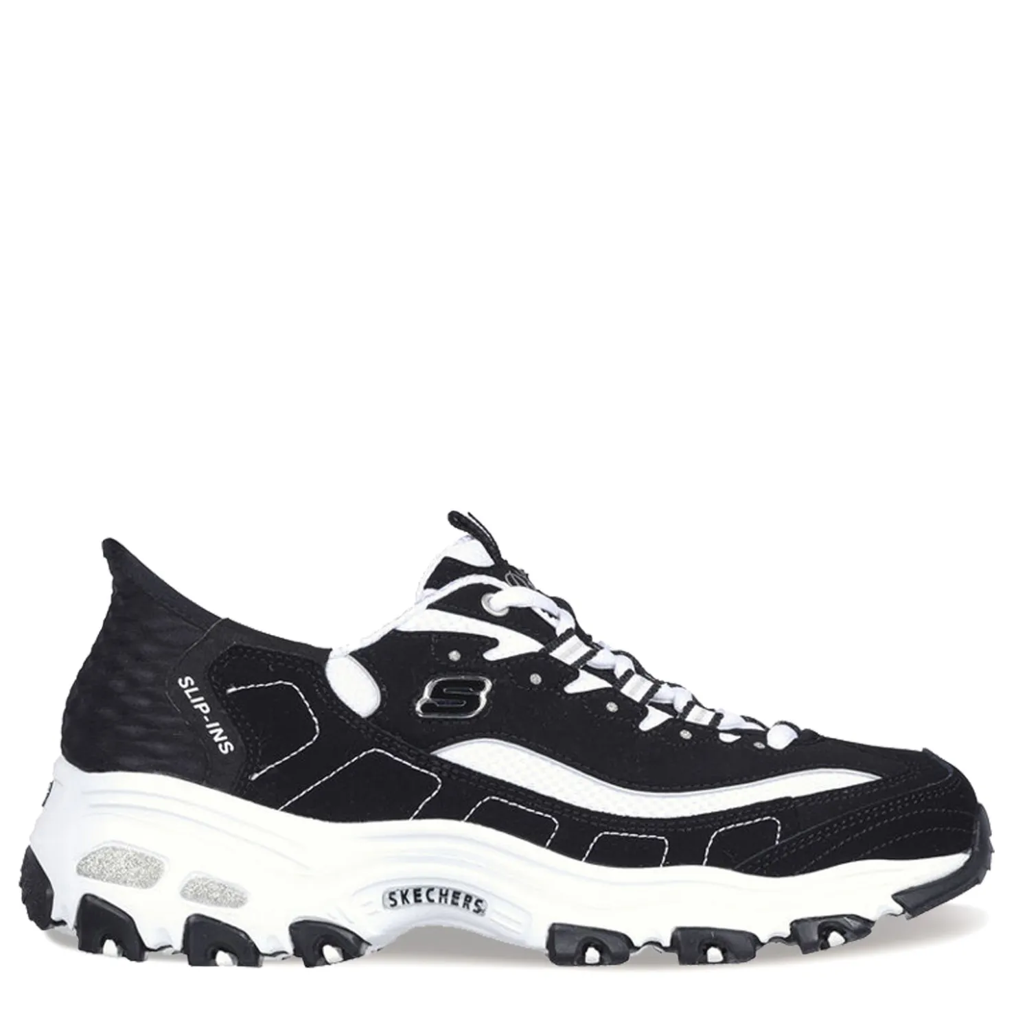 Fashion & Street*Skechers Women's , Slip-ins: D'Lites - New Classic Sneaker Black Wht