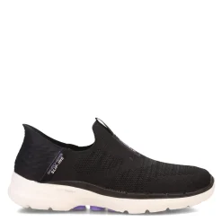 Walking*Skechers Women's , Slip-ins: GO WALK 6 - Fabulous View Sneaker Black/Lavender