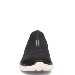 Walking*Skechers Women's , Slip-ins: GO WALK 6 - Fabulous View Sneaker Black/Lavender