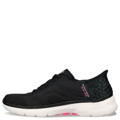 Walking*Skechers Women's , Slip-ins: GO WALK 6 - Vivid Idea Walking Shoe Black Pink