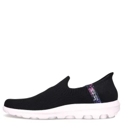 Walking*Skechers Women's , Slip-ins: GO WALK Travel - Tahiti Sunset Sneaker Black