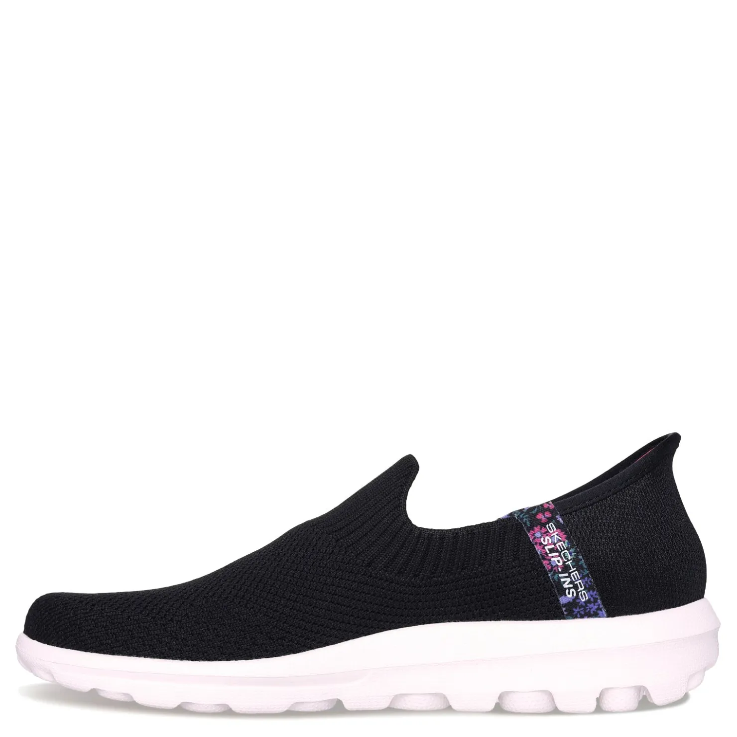 Walking*Skechers Women's , Slip-ins: GO WALK Travel - Tahiti Sunset Sneaker Black