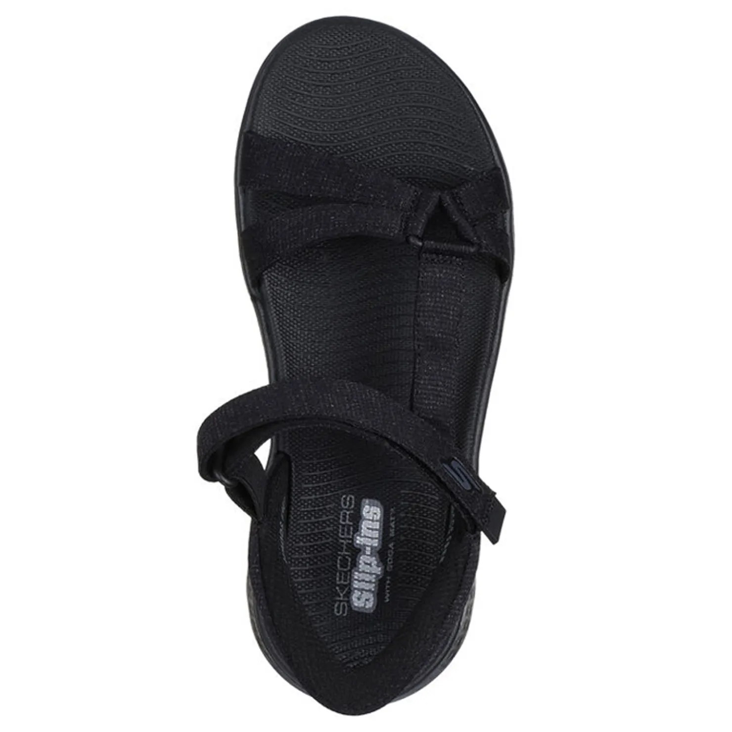 Outdoor & Hiking*Skechers Women's Slip-Ins, GO WALK Flex - Illuminate Sandal Black/Black