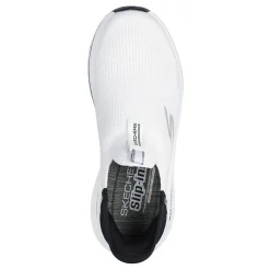 Walking*Skechers Women's Slip-Ins, Max Cushioning Elite 2.0 Walking Shoe White Black
