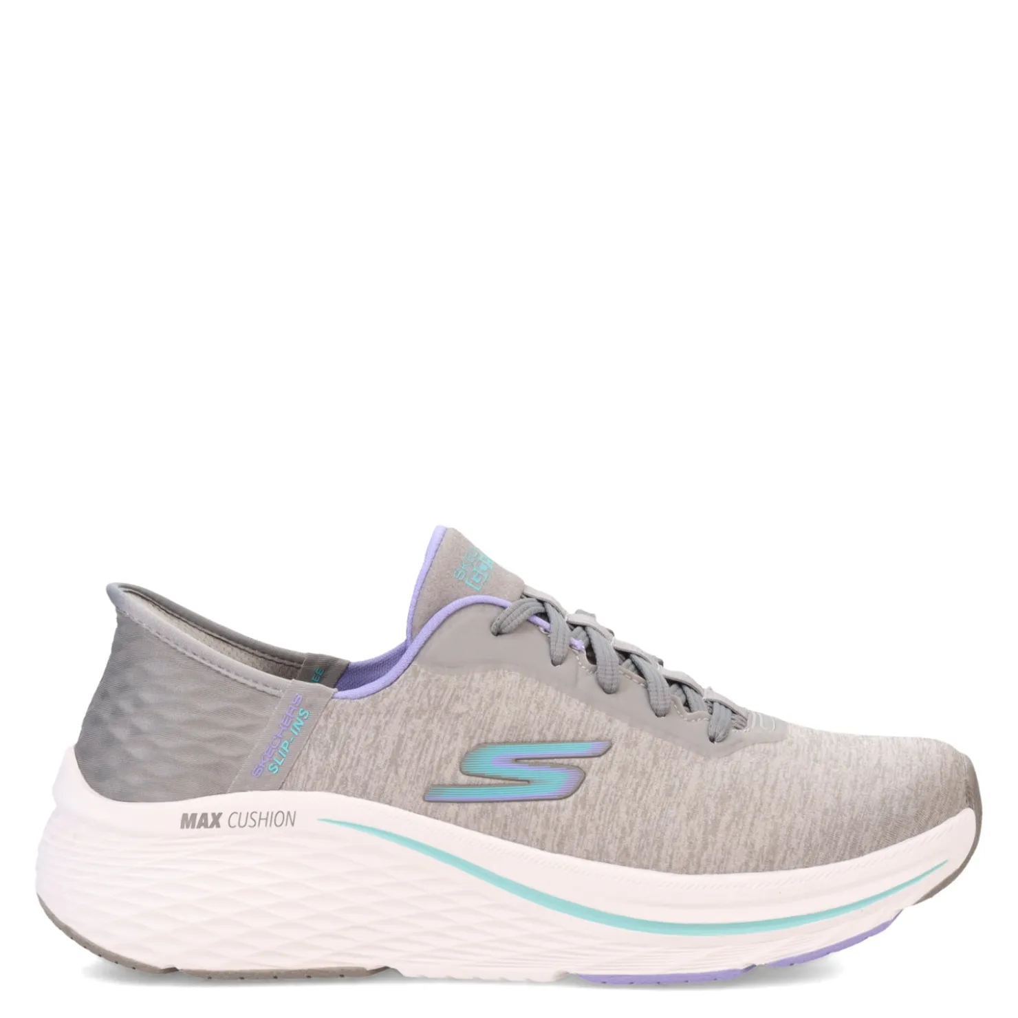 Running*Skechers Women's , Slip-ins: Max Cushioning Elite - Prevail Sneaker Gray/Blue