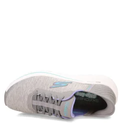 Running*Skechers Women's , Slip-ins: Max Cushioning Elite - Prevail Sneaker Gray/Blue