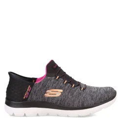 Walking*Skechers Women's , Slip-ins Summits Dazzling Haze Sneaker - Wide Width Black Multi