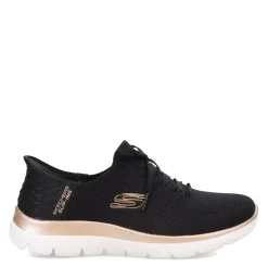Fashion & Street*Skechers Women's , Slip-ins Summits - Girls Night Sneaker - Wide Width Black