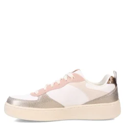 Fashion & Street*Skechers Women's , Sport Court 92-Sheer Shine Sneaker White/Pink