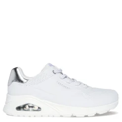 Fashion & Street*Skechers Women's Street, Uno-Shimmer Away Sneaker White Silver