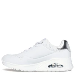 Fashion & Street*Skechers Women's Street, Uno-Shimmer Away Sneaker White Silver