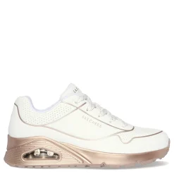 Fashion & Street*Skechers Women's Street, Uno - Cool Heels Sneaker White / Rose Gold