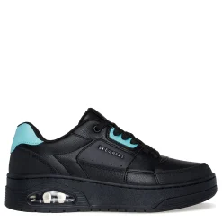Fashion & Street*Skechers Women's Street, Uno Court - Courted Style Sneaker Black Turquoise