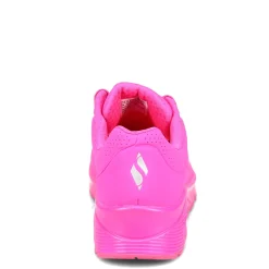 Fashion & Street*Skechers Women's Street, Uno - Neon Nights Sneaker Hot Pink
