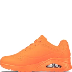 Fashion & Street*Skechers Women's Street, Uno - Neon Nights Sneaker Neon Orange