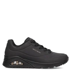 Walking*Skechers Women's Street, Uno - Stand on Air Sneaker - Wide Width Solid Black