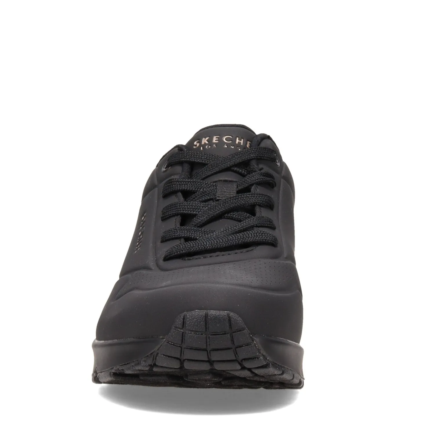 Walking*Skechers Women's Street, Uno - Stand on Air Sneaker - Wide Width Solid Black