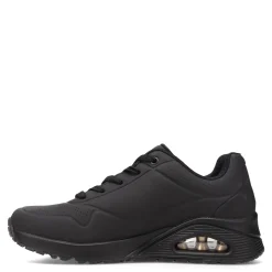 Walking*Skechers Women's Street, Uno - Stand on Air Sneaker - Wide Width Solid Black