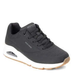 Fashion & Street*Skechers Women's Street, Uno - Stand on Air Sneaker - Wide Width Black/White