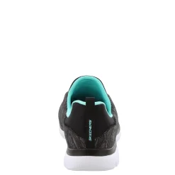 Walking*Skechers Women's , Summits - Quick Getaway - Wide Width Black / Blue