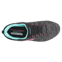 Walking*Skechers Women's , Summits - Quick Getaway - Wide Width Black / Blue