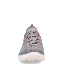 Walking*Skechers Women's , Summits - Fun Flair Sneaker - Wide Width Grey Multi