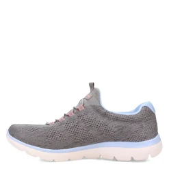 Walking*Skechers Women's , Summits - Fun Flair Sneaker - Wide Width Grey Multi