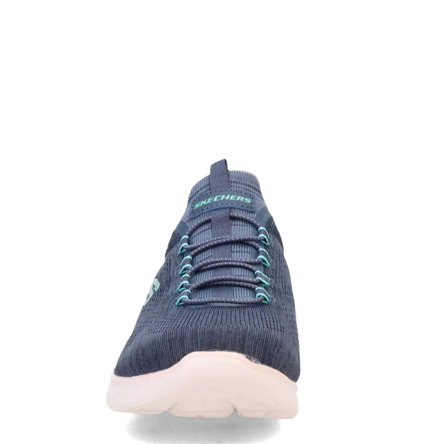 Walking*Skechers Women's , Summits - Fun Flair Sneaker - Wide Width Navy