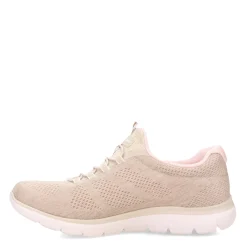 Walking*Skechers Women's , Summits - Fun Flair Sneaker - Wide Width Taupe
