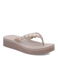 Flip Flops*Skechers Women's , Vinyasa - Happy Spring Sandal Taupe