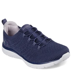 Walking*Skechers Women's , Virtue - Show Runner Sneaker - Wide Width Navy