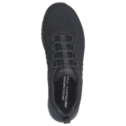 Walking*Skechers Women's , Virtue Sneaker - Wide Width Solid Black