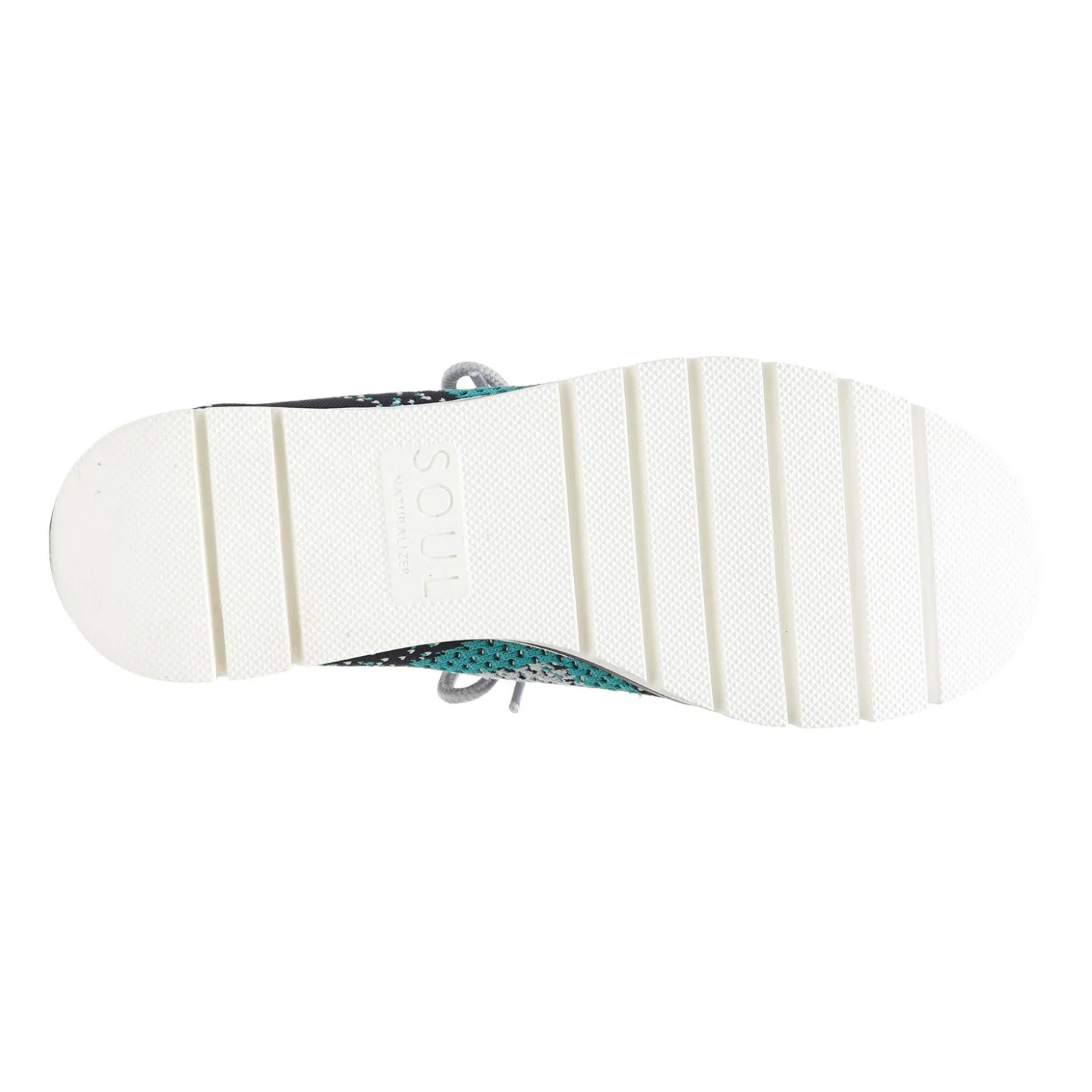 Fashion & Street*SOUL Naturalizer Women's , Charlie-Knit Slip-On Sneaker Grey Turquoise