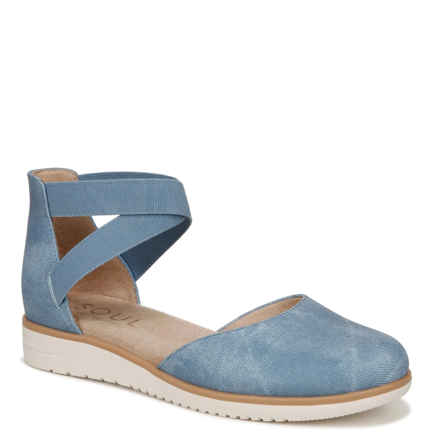 Wedges*SOUL Naturalizer Women's , Intro Slip-On Mid Blue