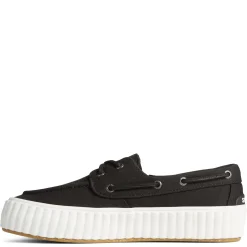 Fashion & Street*Sperry Women's , Pier Wave Boat Platform Sneaker Black