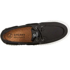 Fashion & Street*Sperry Women's , Pier Wave Boat Platform Sneaker Black
