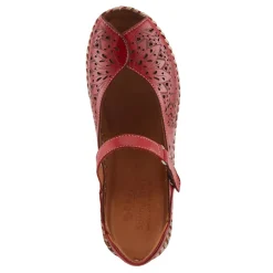 Wedges*Spring Step Women's , Santonio Sandal Red