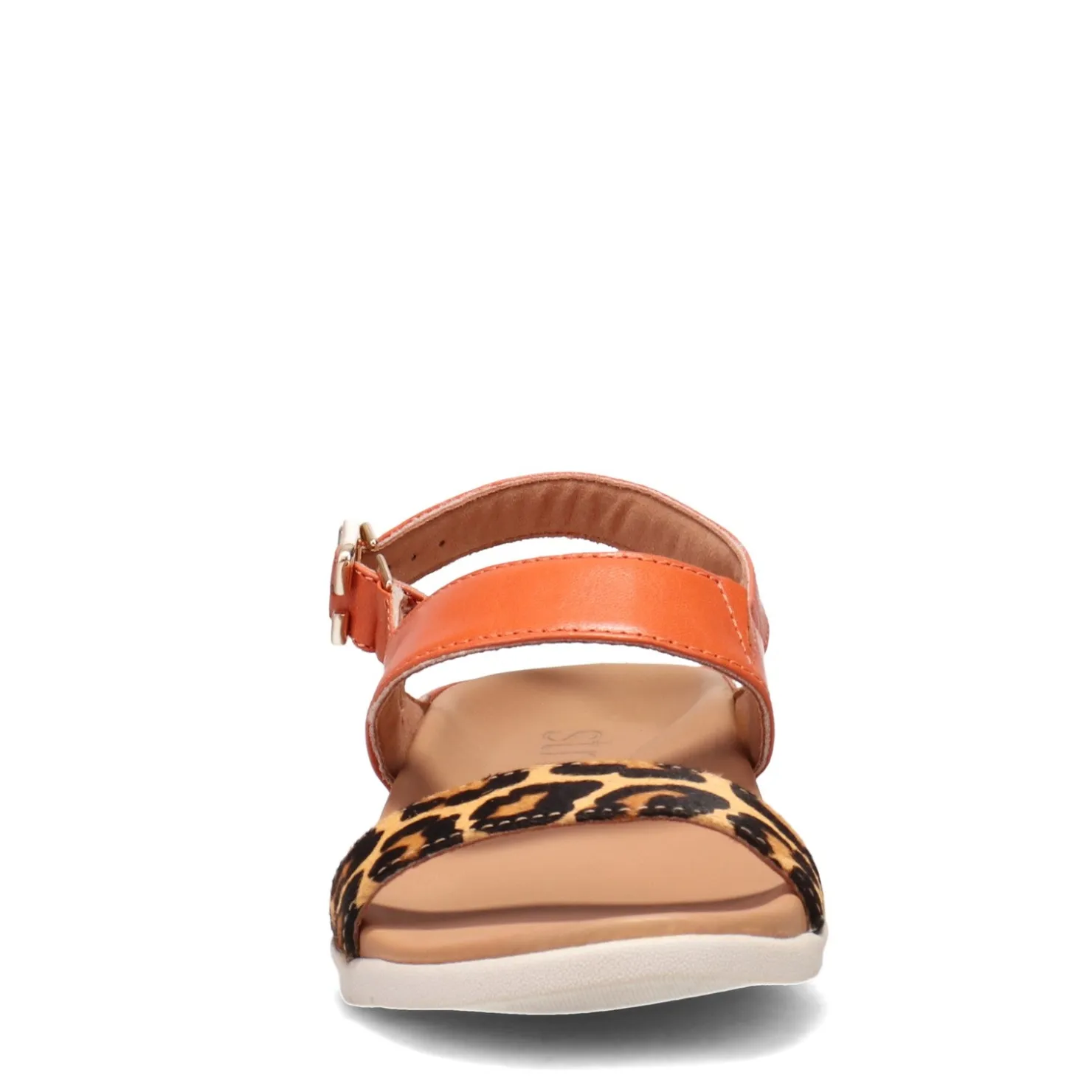 Footbed Sandals*Strive Women's , Lucia Sandal Orange / Leopard